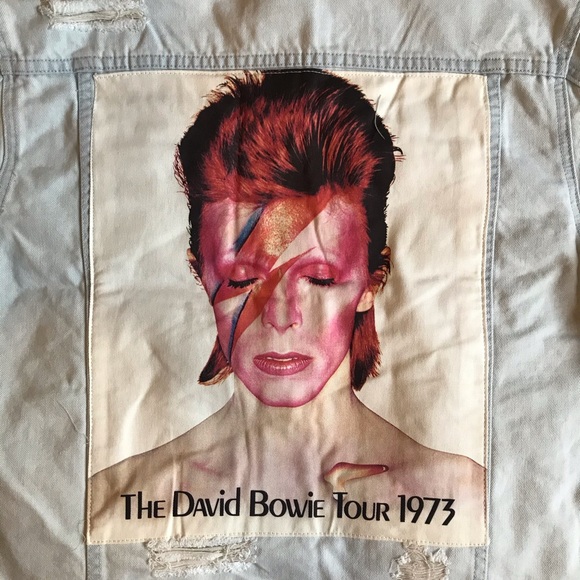 NWT Cotton On BOWIE Unisex Distressed Denim Jacket - Picture 3 of 16